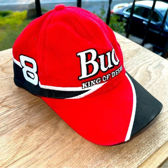 Vintage Dale Earnhardt Jr snapback hat cap NASCAR Racing Budweiser Deadstock - Picture 1 of 8